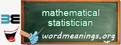 WordMeaning blackboard for mathematical statistician